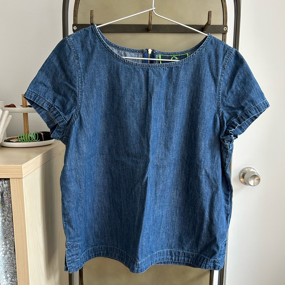 C Wonder denim boxy top